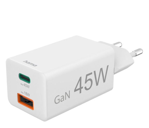 HAMA Ładowarka sieciowa Mini 45W 1xUSB-C, 1xUSB-A 4047443516534 - 1246881 - zdjęcie